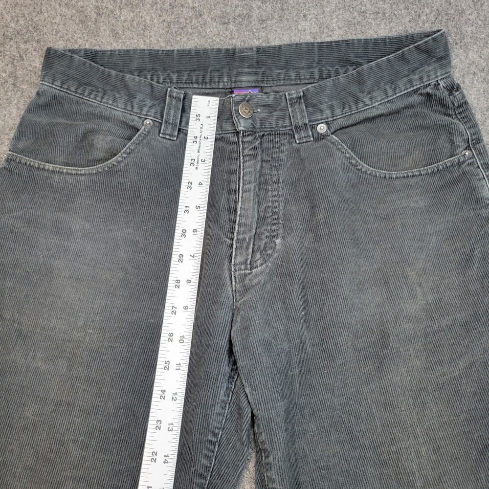 Patagonia Pants Mens 32R Dark Gray Corduroy Mid Rise Straight Leg Preppy Y2K - Picture 8 of 11